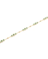 Emerald Bezel Circle Link Chain Bracelet (3/4 ct. t.w.) in 14k Gold