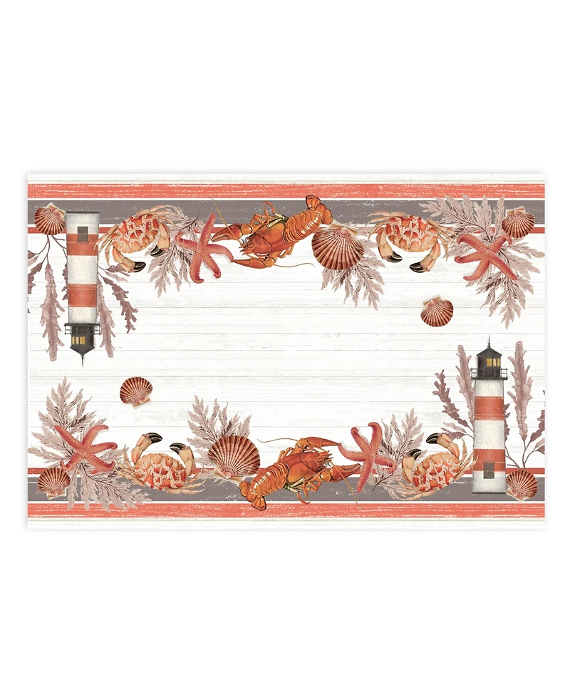 Laural Home Seafood Shack Set of 4 Placemat, 13" x 19"