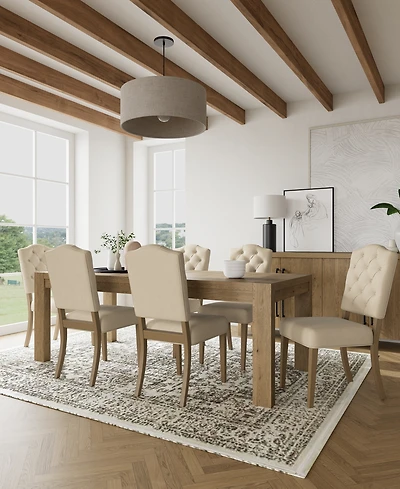 7pc Dining Set (Davie Rectangular Table & 6 Jesilyn Chairs)