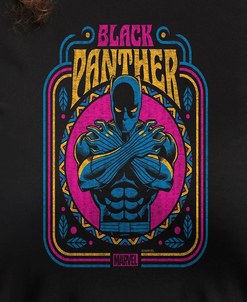 Hybrid Apparel Plus Marvel Black Panther Graphic Crew Neck Tee
