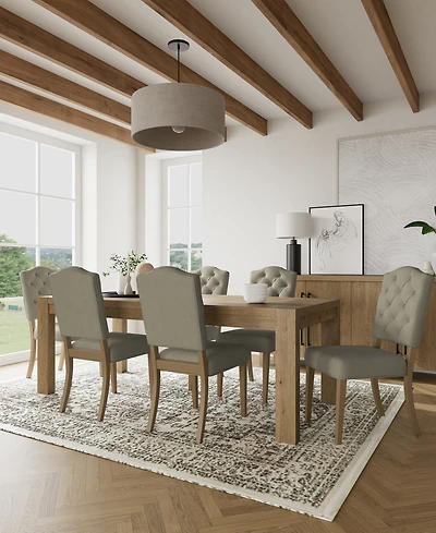 7pc Dining Set (Davie Rectangular Table & 6 Jesilyn Chairs)