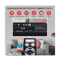 Pyle 1000W Disco Jam Bluetooth Speaker System with Flashing Dj Lights, Usb/Sd Card Readers, Fm Radio & 3.5mm Aux Input