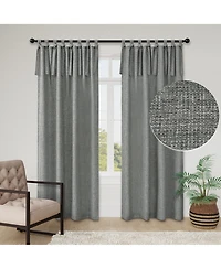 Garrett Textured Tie Knots Curtains Pair
