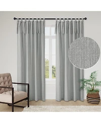Garrett Textured Tie Knots Curtains Pair