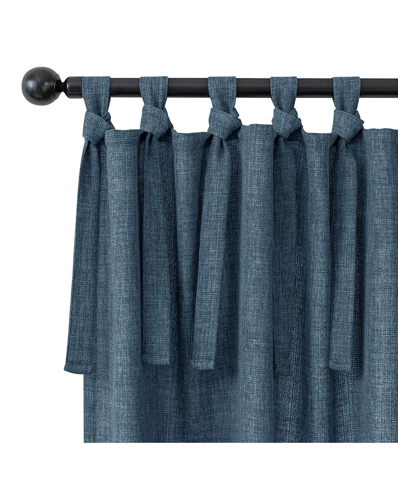 Garrett Textured Tie Knots Curtains Pair