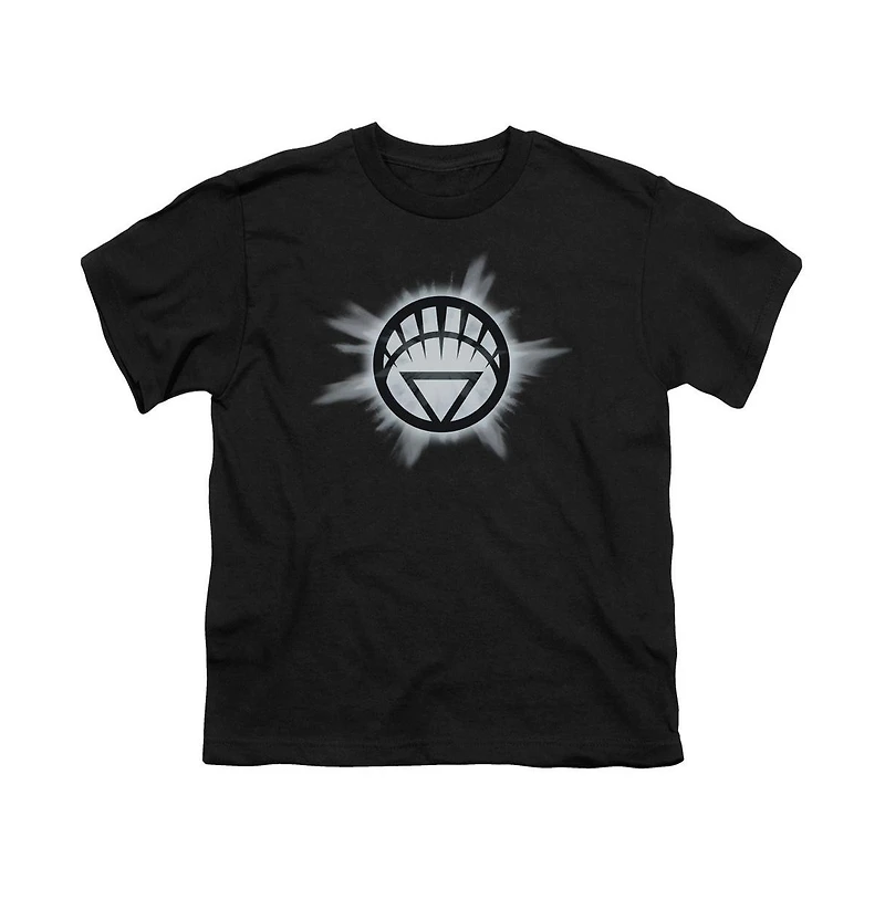 Green Lantern Boys White Glow Short Sleeve Juvenile Tee / T-Shirt