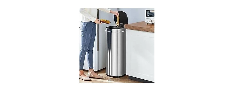 Slickblue Motion Sensor Trash Can with Ozone Sanitizing Button for Odor Control
