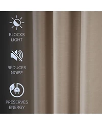 Texture Room Darkening Grommet Curtains Pair