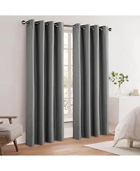 Texture Room Darkening Grommet Curtains Pair