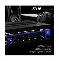 Pyle 80-Watt Microphone Pa Mono Amplifier with Usb/Bt