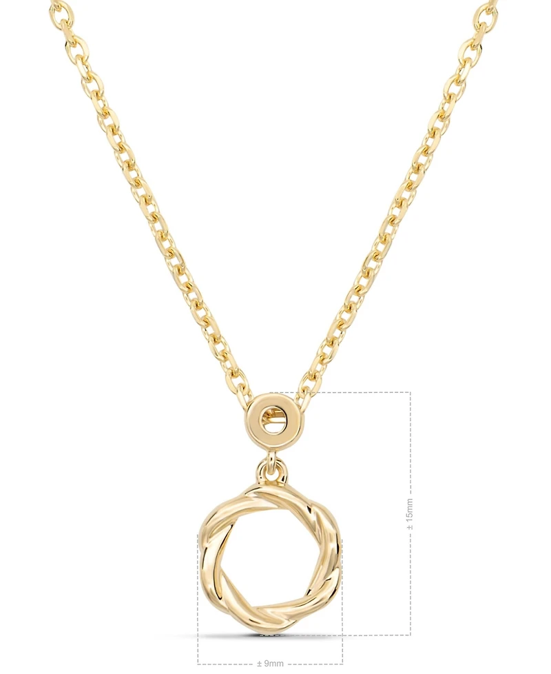 Devata Eternity Pendant Chain Necklace in 14K Gold, 16 in adj to 18 in, approx. 4.1 grams