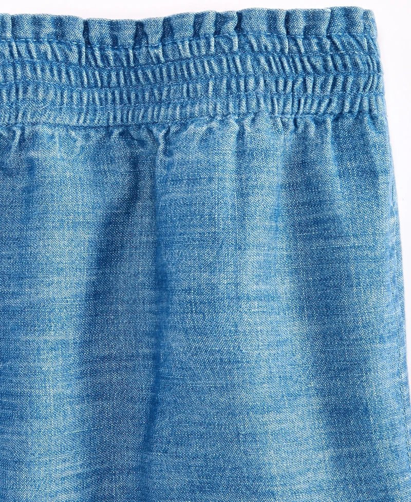 Epic Threads Little & Big Girls Eyelet-Trim Chambray Skirt, Exclusively at Macy's
