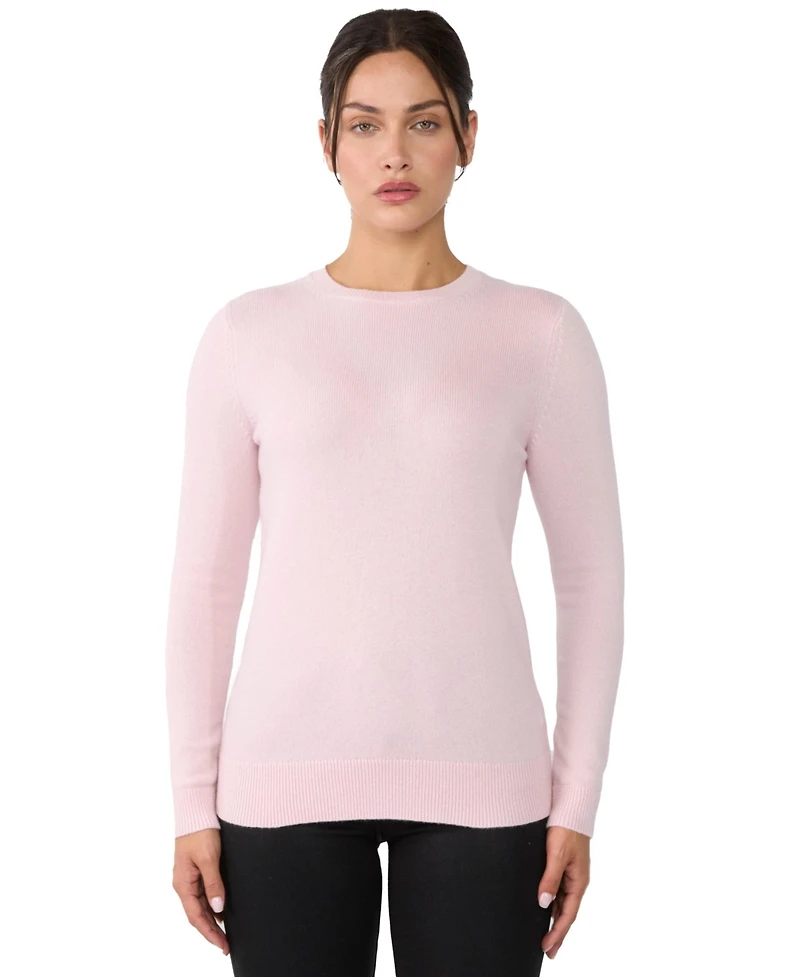 Jennie Liu Women's 3-ply Cashmere Crew Neck Sweater
