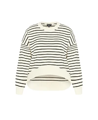 City Chic Plus Size Stripe Lilia Sweater