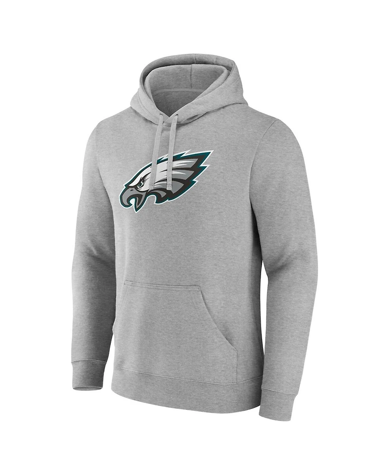 Fanatics Men's Heather Gray Philadelphia Eagles Deliver Fleece Pullover Hoodie