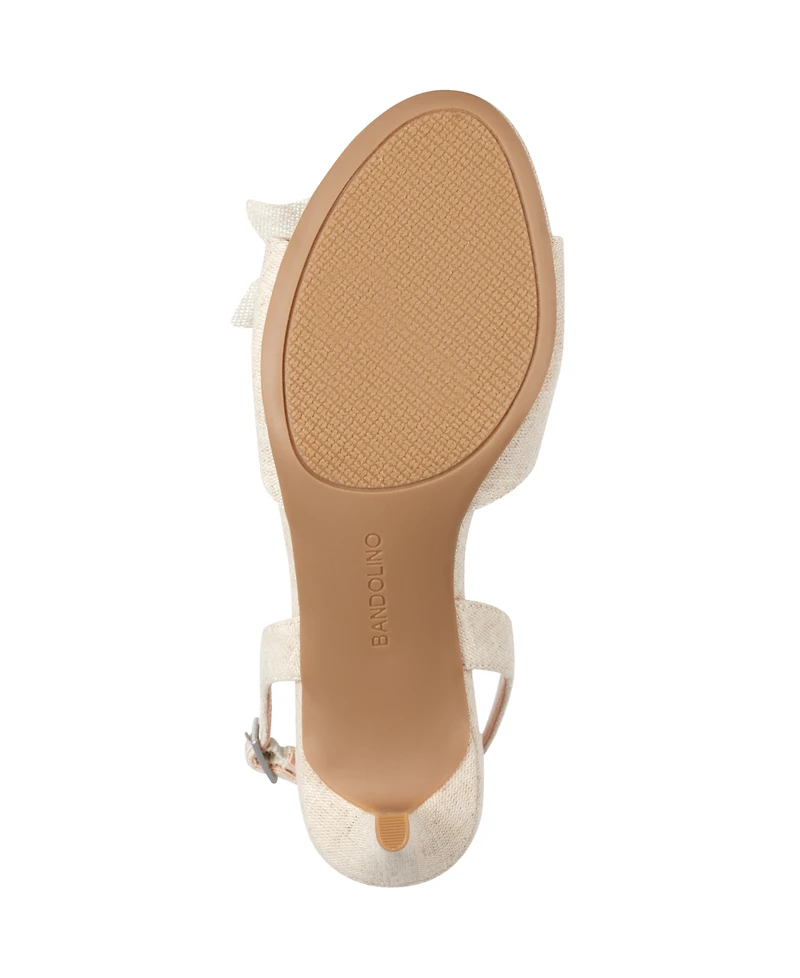 Bandolino Women's Marette Rosette Halter Dress Sandals