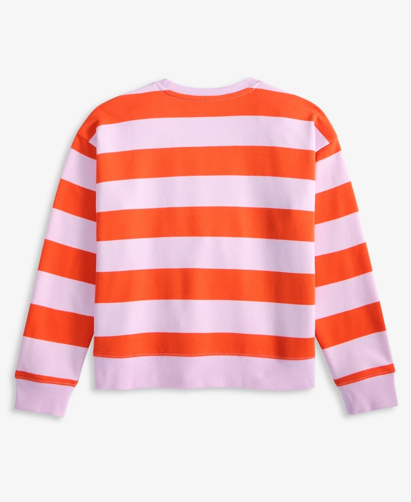 Epic Threads Little & Big Girls Striped Patch Sweatshirt, Exclusively at Macy's