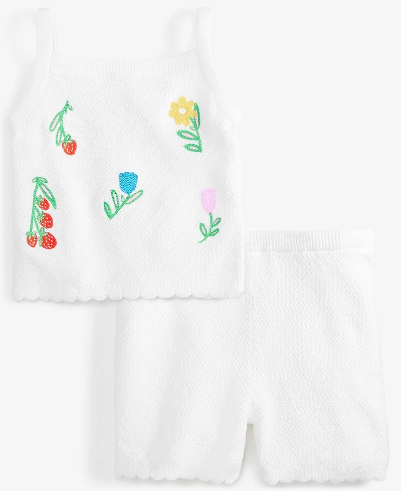 Epic Threads Toddler Girl Crochet Short Set, Toddler, Exclusively at Macy's
