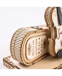 Robotime 3D Wooden Puzzle Violin Capriccio Model Gifts for Teen Adult, 5.7"3"6"