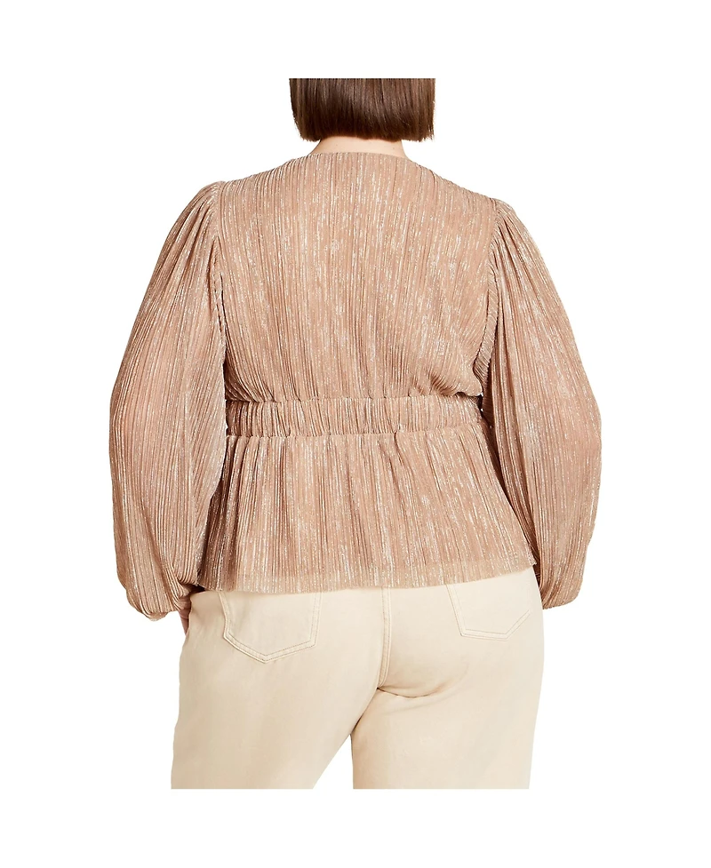 City Chic Plus Lilian Sparkle Top