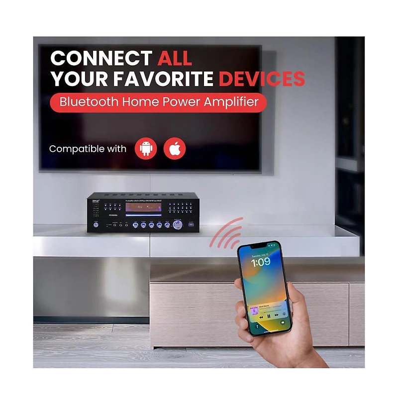 Pyle Bluetooth Home Theater Amplifier Receiver