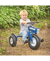 Tricam Ol' Blue Tractor Tricycle, 22" Steel Toddler Bike Kids Ride On Toy