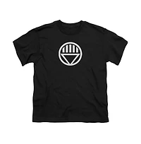 Green Lantern Boys Black Logo Short Sleeve Juvenile Tee / T-Shirt