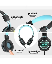 Mee audio KidJamz KJ55U (2 Pack) Usb-c Kid s Headphones w/ Led Lights