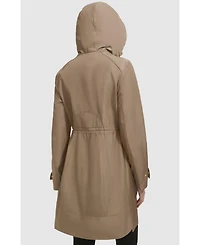 Cole Haan Signature Women's 36” Travel Packable Rain Jacket with Gold Trim