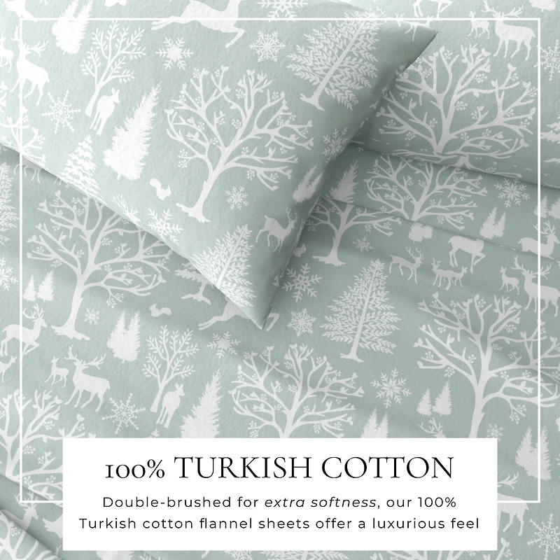 Linery & Co. Ultra-Soft Turkish Cotton Flannel Lodge Print Sheet Set