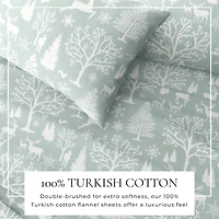 Linery & Co. Ultra-Soft Turkish Cotton Flannel Lodge Print Sheet Set