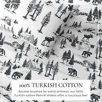 Linery & Co. Ultra-Soft Turkish Cotton Flannel Lodge Print Sheet Set