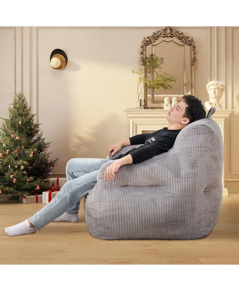 Bean Bag Chair with High-Density Memory Foam, Sofa Chair for Bedroom, Living Room, Office-The Pop Home
