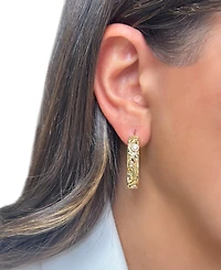 Le Vian Nude Diamond & Chocolate Diamond Filigree Hoop Earrings (1/2 ct. t.w.) in 14k Honey Gold