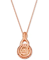 Le Vian Peach Morganite (1-3/8 ct. t.w.), Nude Diamond (1/4 ct. t.w.) & Chocolate Diamond (1/20 ct. t.w.) Round Pendant 20" Necklace in 14k Strawberry