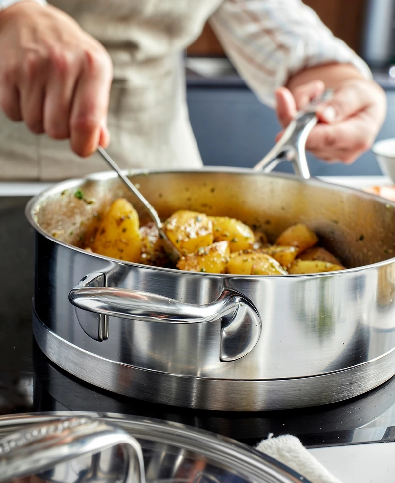 Demeyere Atlantis 3-Qt. Stainless Steel Saute Pan with Helper Handle