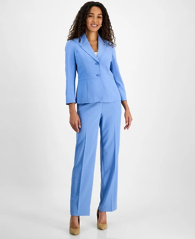 Le Suit Women's Two-Button Jacket & Pant Suit Set