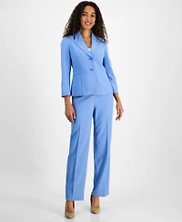 Le Suit Women's Two-Button Jacket & Pant Suit Set