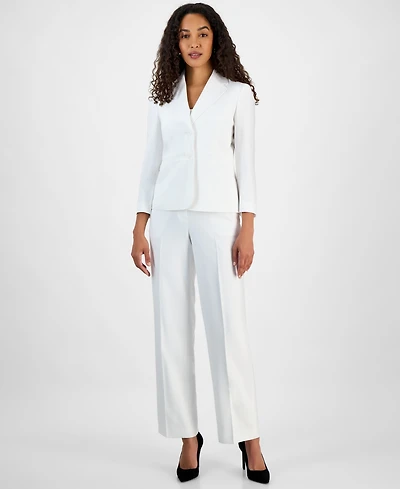 Le Suit Women's Two-Button Jacket & Pant Set Regular Petite Sizes