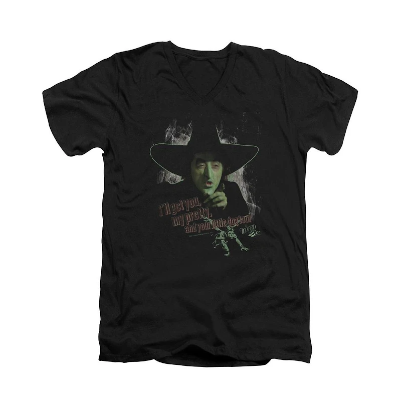 Wizard Of Oz Mens And Your Little Dog Too Short Sleeve Adult V Neck Premium Cotton Tee / T-Shirt
