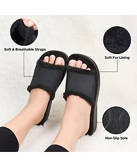 Aerothotic - Aspen Fuzzy Strap Ladies Arch Support Slides