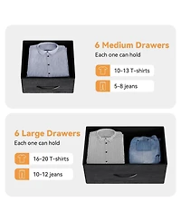 gaomon 12 Drawer Dresser for for Bedroom, Fabric Dressers & Chest of Drawers