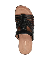 Easy Spirit Women's Mindi Woven Flat Slide Sandals