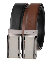 Alfani Men's 2-In-1 Reversible AlfaTech Custom Fit Pressure Locking Plaque Buckle Belt