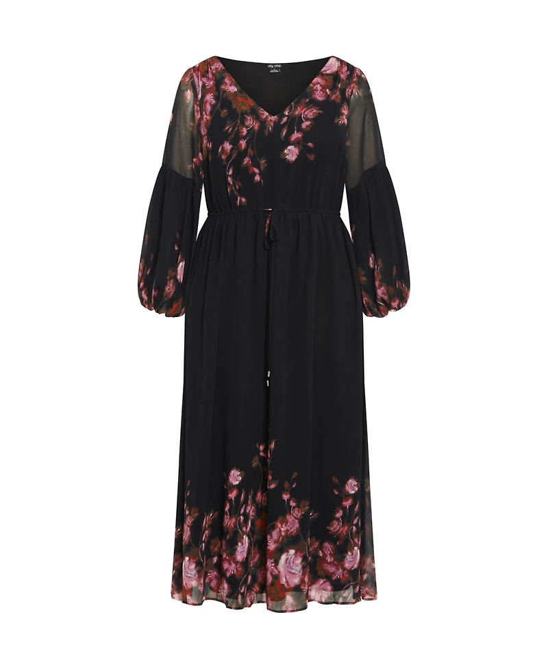 Plus Romance Border Dress