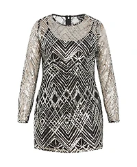 City Chic Plus Braylin Sequin Dress