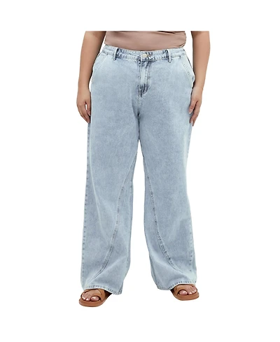 City Chic Plus Harley Kyla Wide Leg Jean