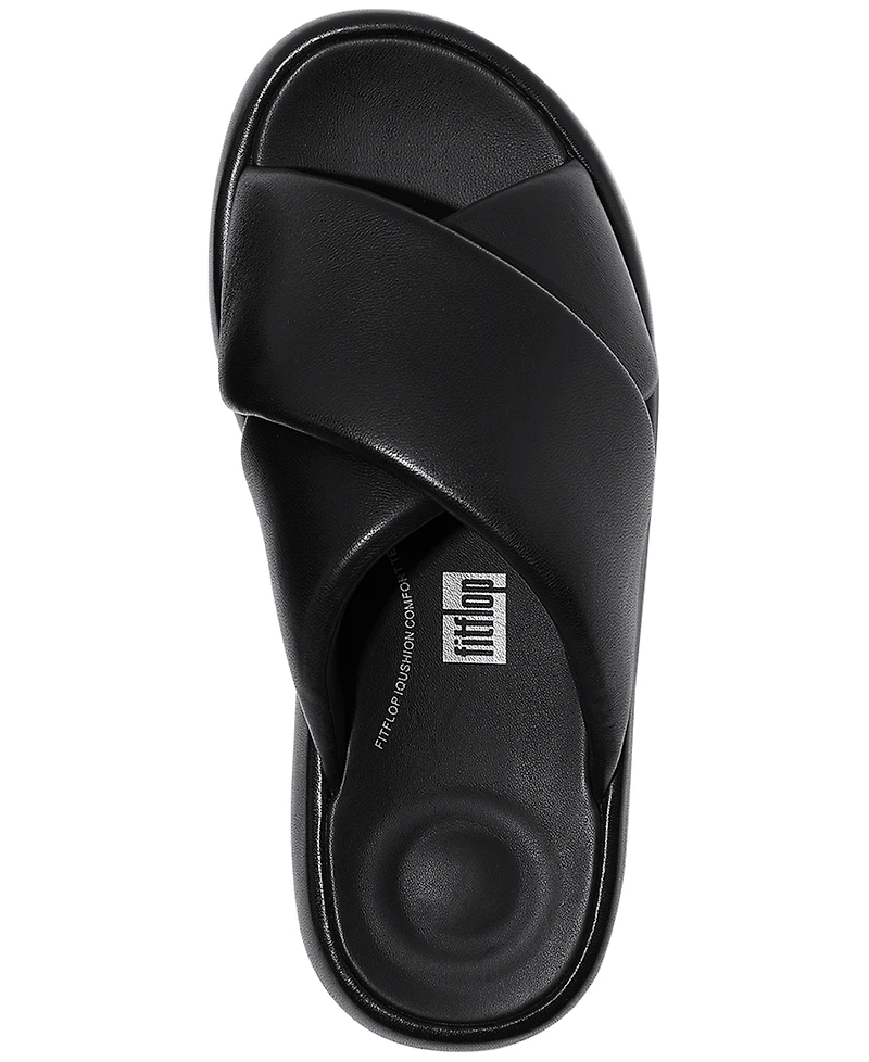 FitFlop Women's iQushion D-Luxe Padded Cross Slides