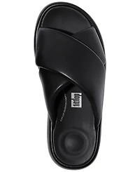 FitFlop Women's iQushion D-Luxe Padded Cross Slides