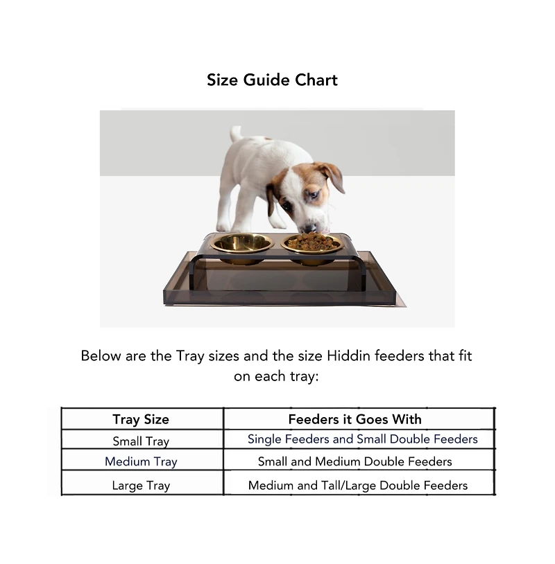 Hiddin Grey Overflow Feeder Tray, Large